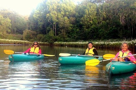 Canoe adventure in the water